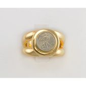 טבעת גולדפילד עם מטבע 1037