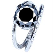 טבעת סוליטר יהלום שחור 2814