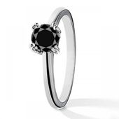 טבעת סוליטר יהלום שחור 2812